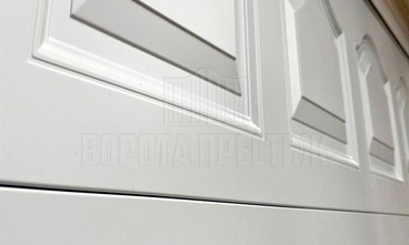 Белые стальные  подъемно-поворотные ворота ГР-357 - фото 2