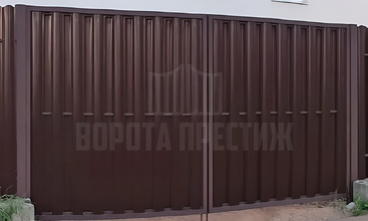 Распашные механические ворота для частного дома РС-446
