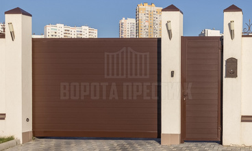 Автоматические ворота с сэндвич-панелями ОТ-441