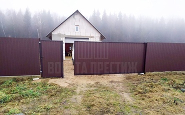 откатные ворота для загородного участка - фото 2