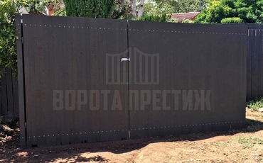 небольшие распашные ворота на участок