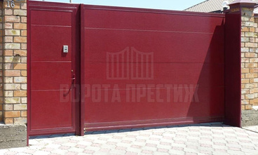 Современные ворота из стали с электроприводом ОТ-327